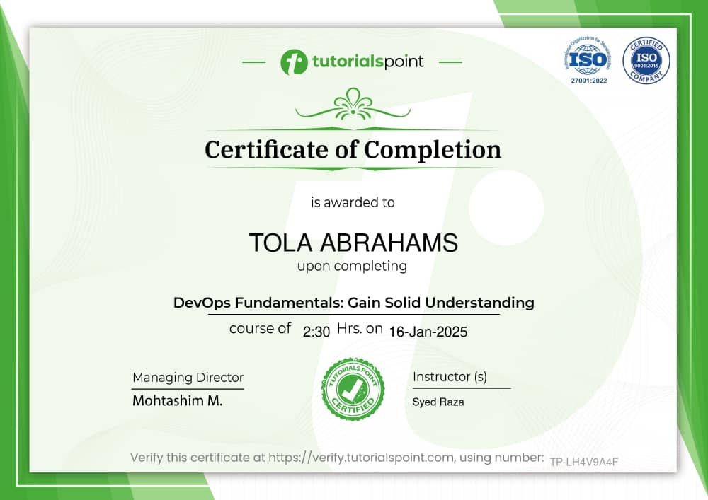 DevOps Fundamentals certificate badge