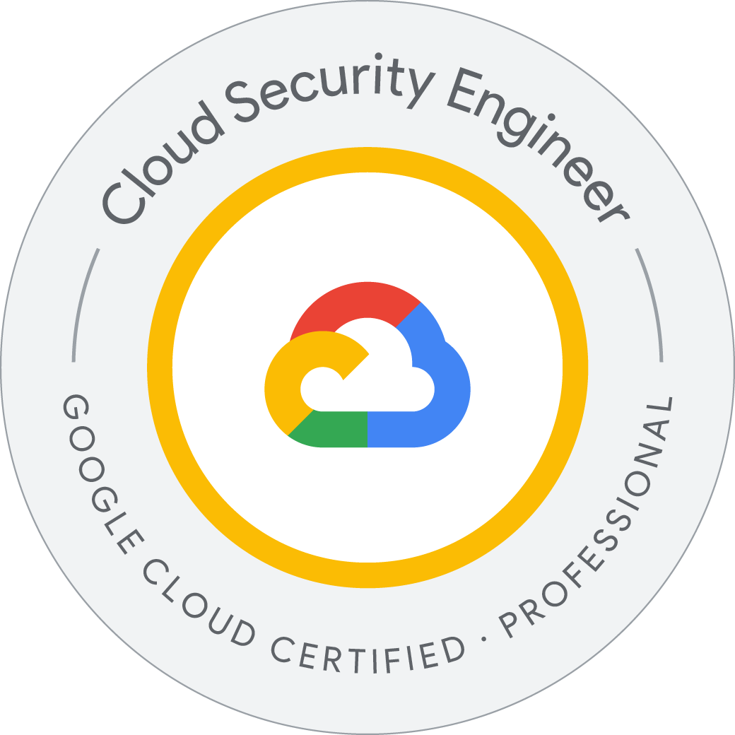 Professional Cloud Security Engineer certificate badge