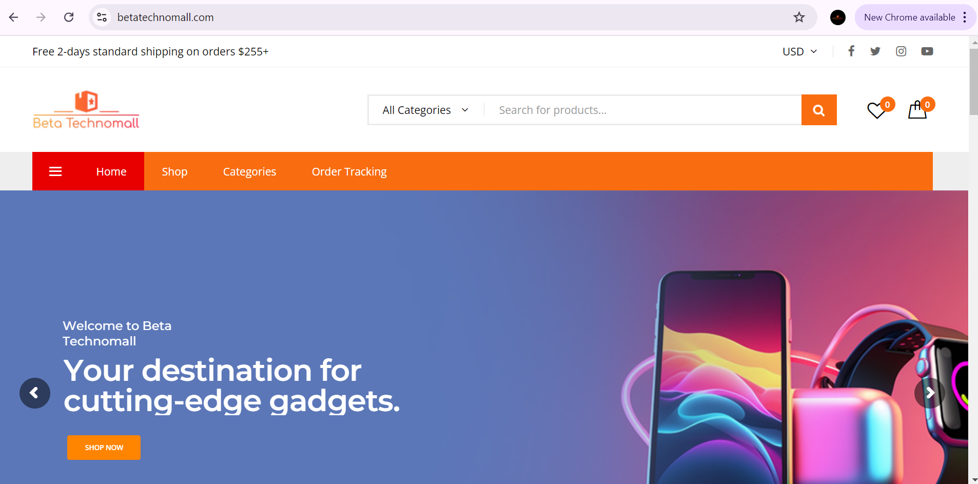 Beta TechnoMall store sample